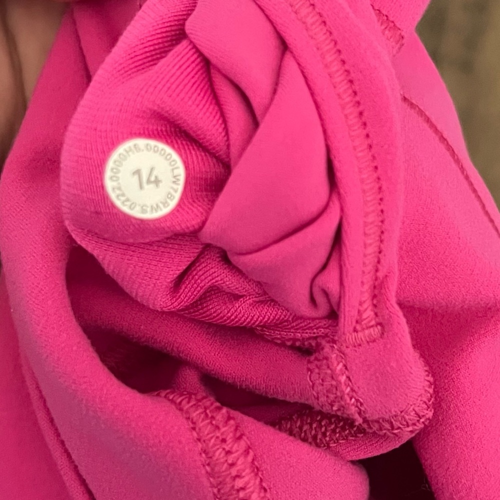 Lululemon Hot Pink High Rise Biker Shorts Size 14 - Picture 6 of 6
